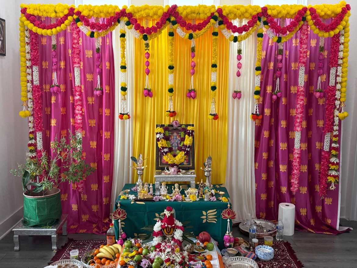 Traditional Indian pooja celebration decorated by Shubham Events